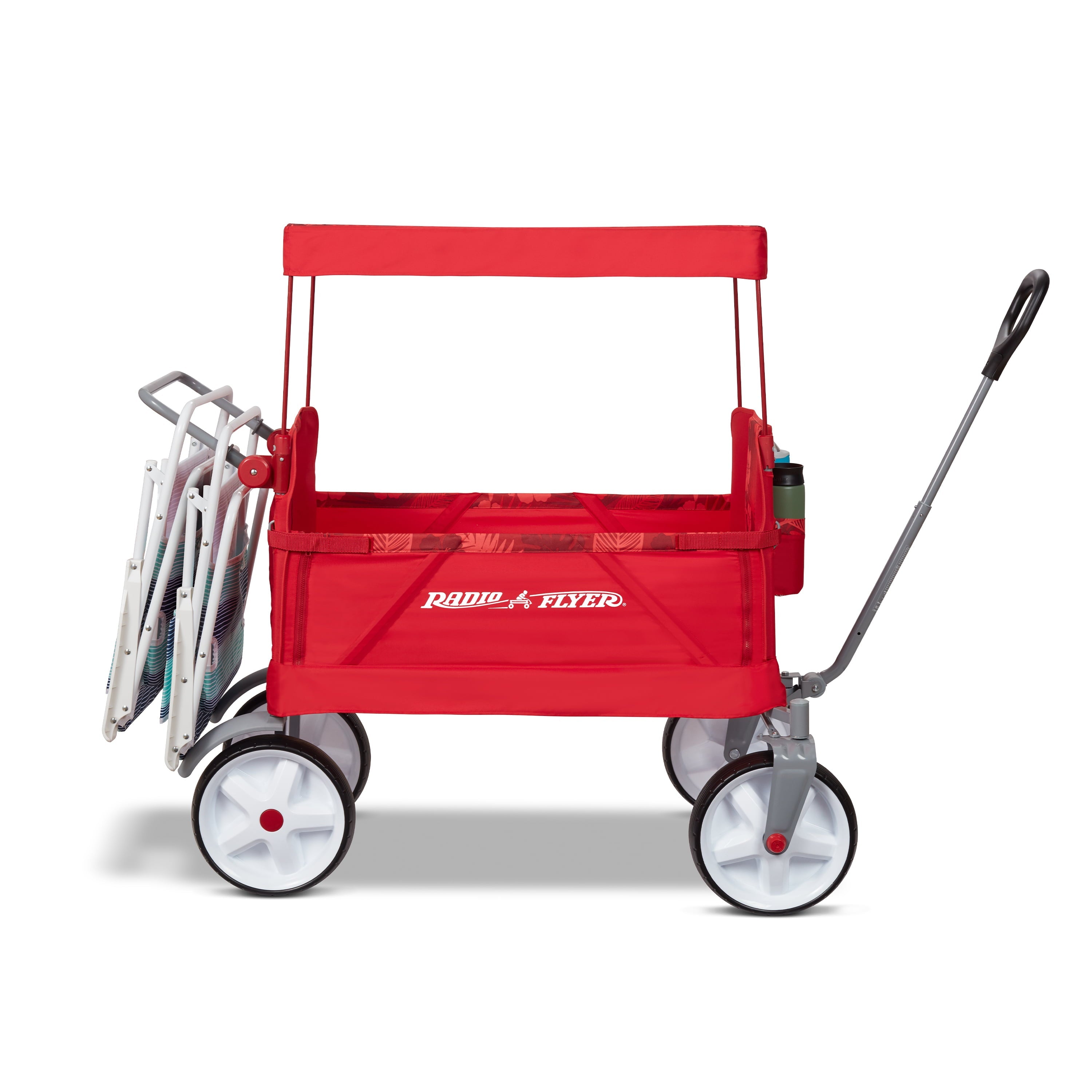 Radio Flyer, Beach & Boardwalk EZ Fold Wagon, Recycled Fabric, Red