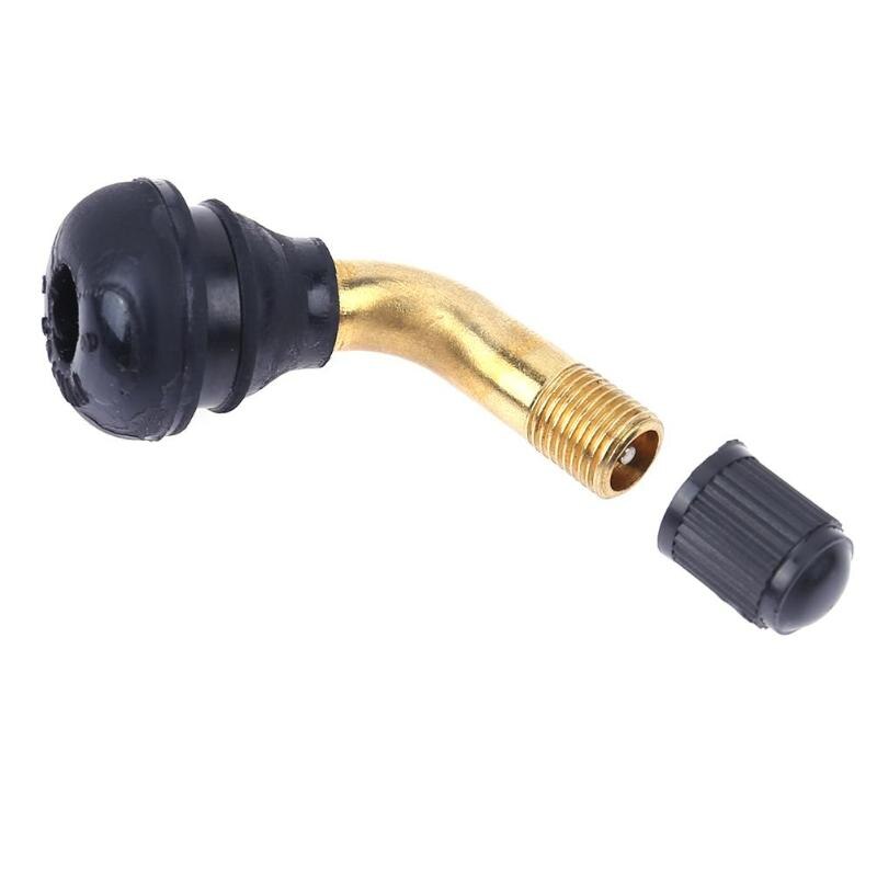 4x Bent Valve Stems Brass Metal Angle 45 Degree Side Tire Wheel Car Motorcycle