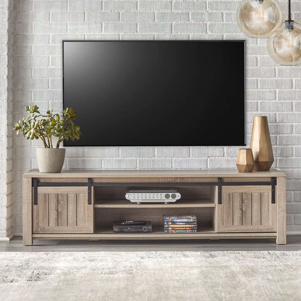 Simple Living Glasbern Barn Door TV Console