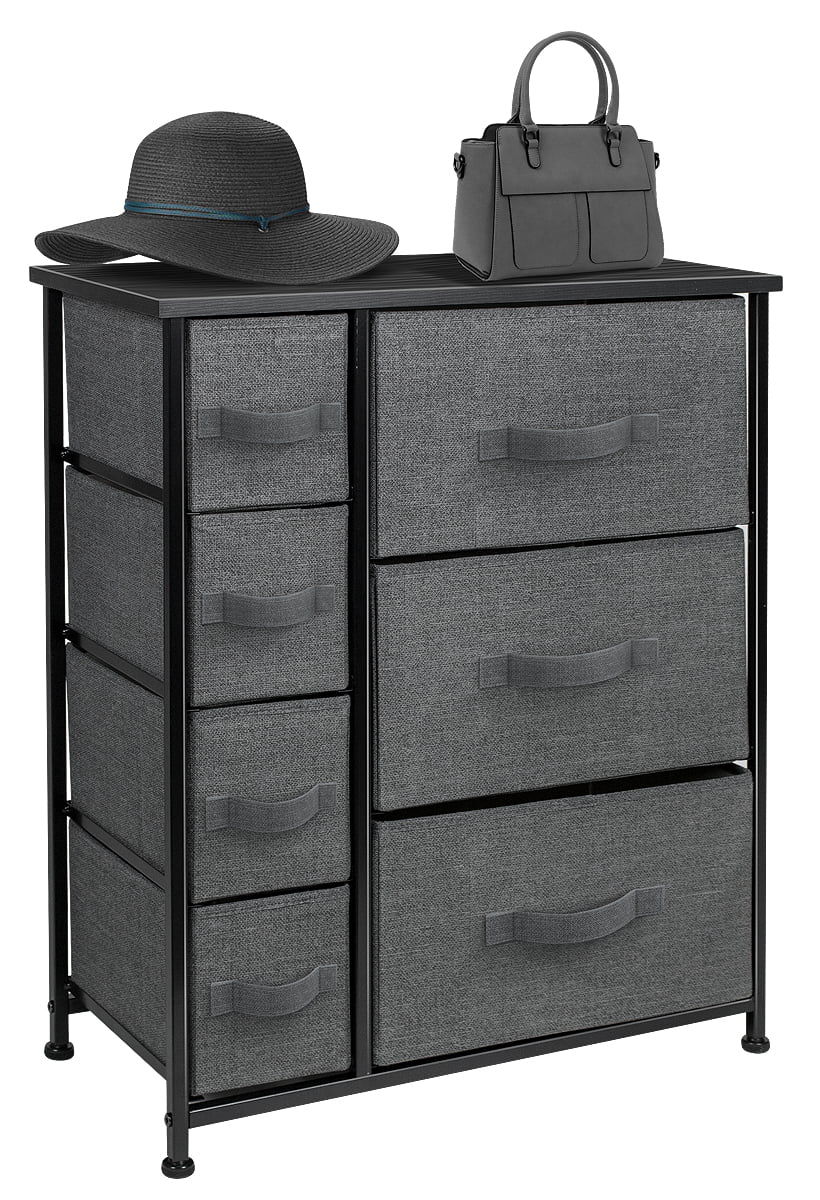 6 Drawers Chest Dresser - Black