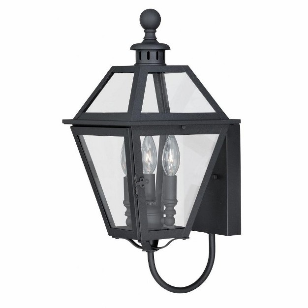 Vaxcel Nottingham 3 Light Lantern Textured Black