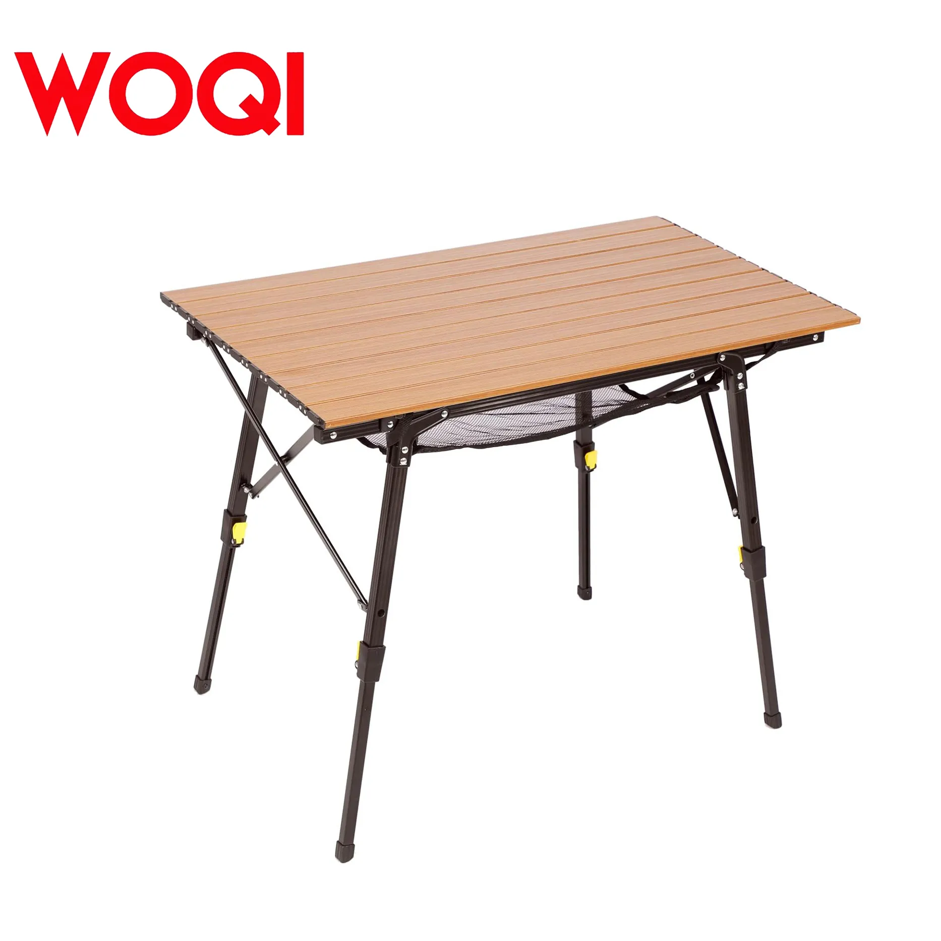 WOQI Adjustable Portable Ultralight Folding Camping Table with Portable Bag for Outdoor Travel