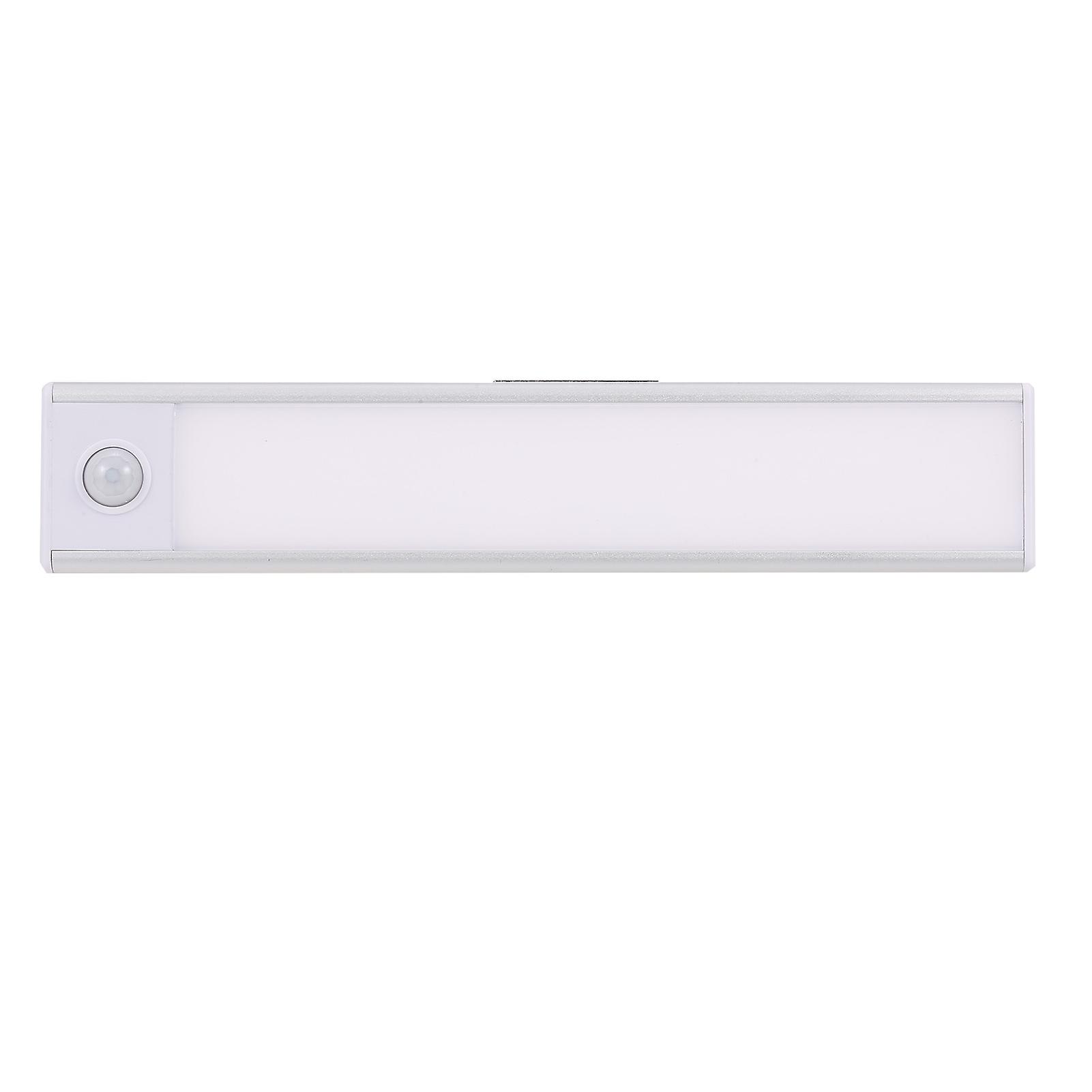 Silver 20cm Sensing Led Closet Light Rechargeable Sensor Light For Cabinet Wireless Wardrobe Light For Closet Kitchen 4000k Usb Charging Closet Light