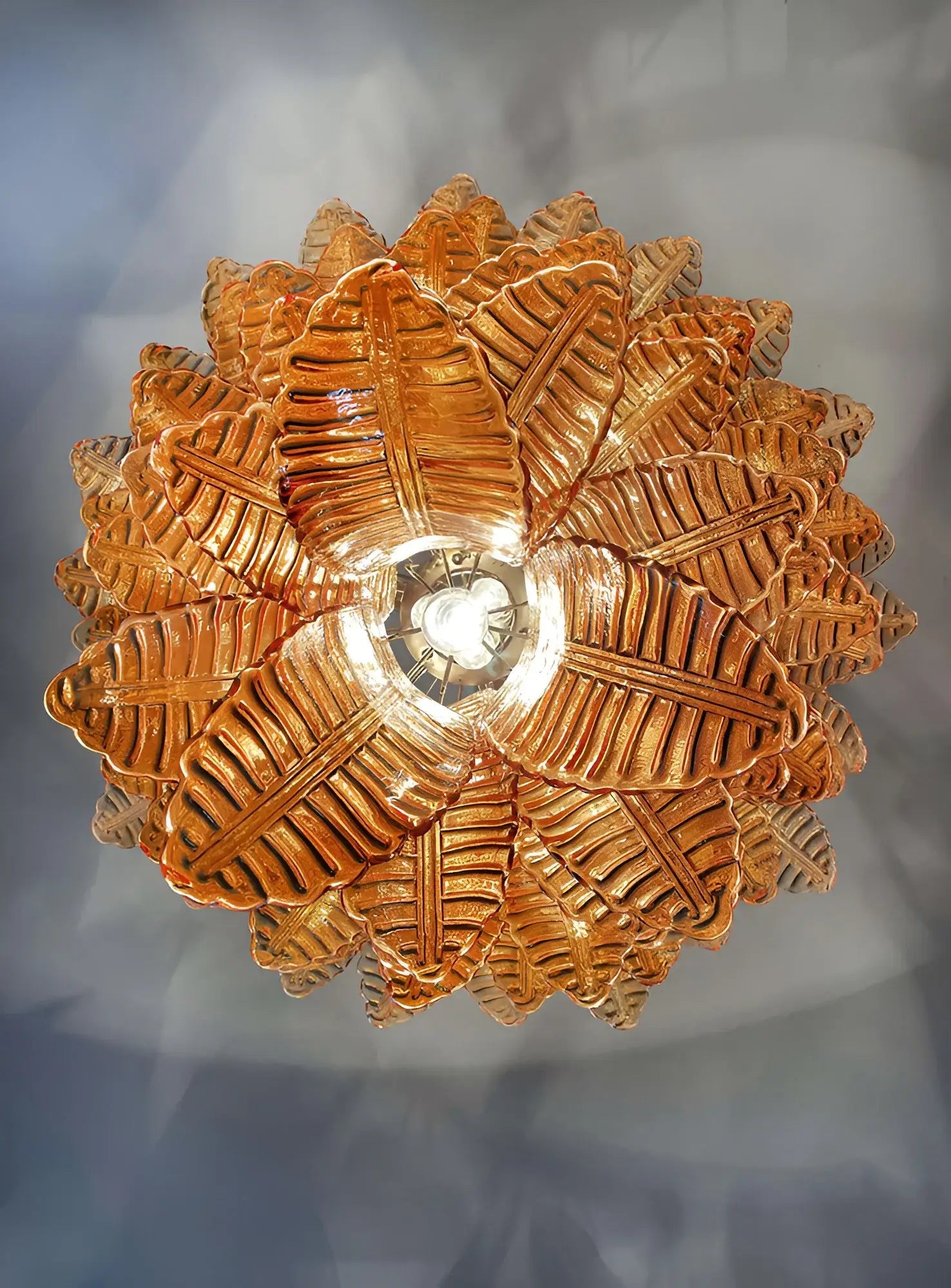 Amber Leaf Cascade Chandelier