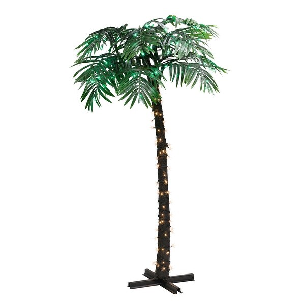 Puleo International 8' PreLit Palm Tree