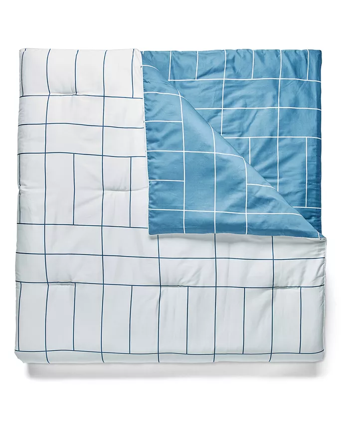 Lacoste Home Ashcombe 2 Piece Check Comforter Set， Twin