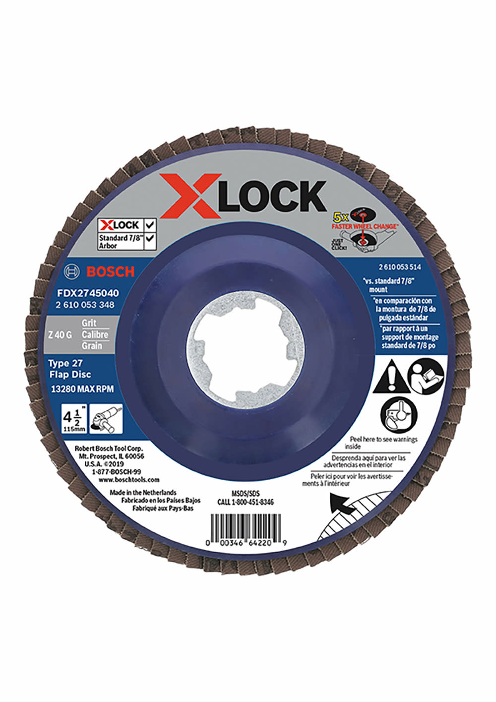 Bosch X-Lock Flap Discs 4-1/2