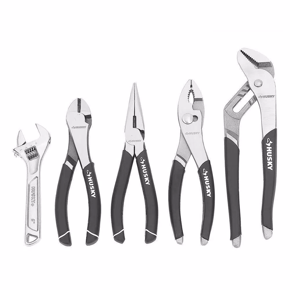 Husky 7 in. Diagonal Pliers， 8 in. Nose Pliers， 8 in. Slip Joint Pliers， 10 in. Groove Joint Pliers and#8211; XDC Depot