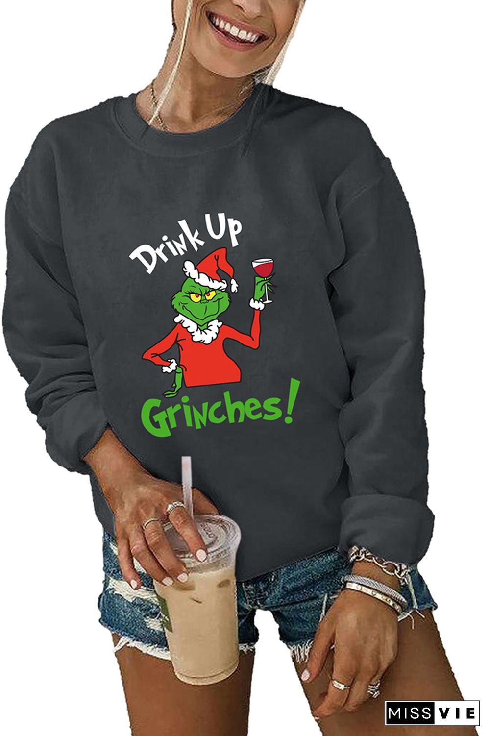 Drink Up Grinches Sweatshirt Wholesale