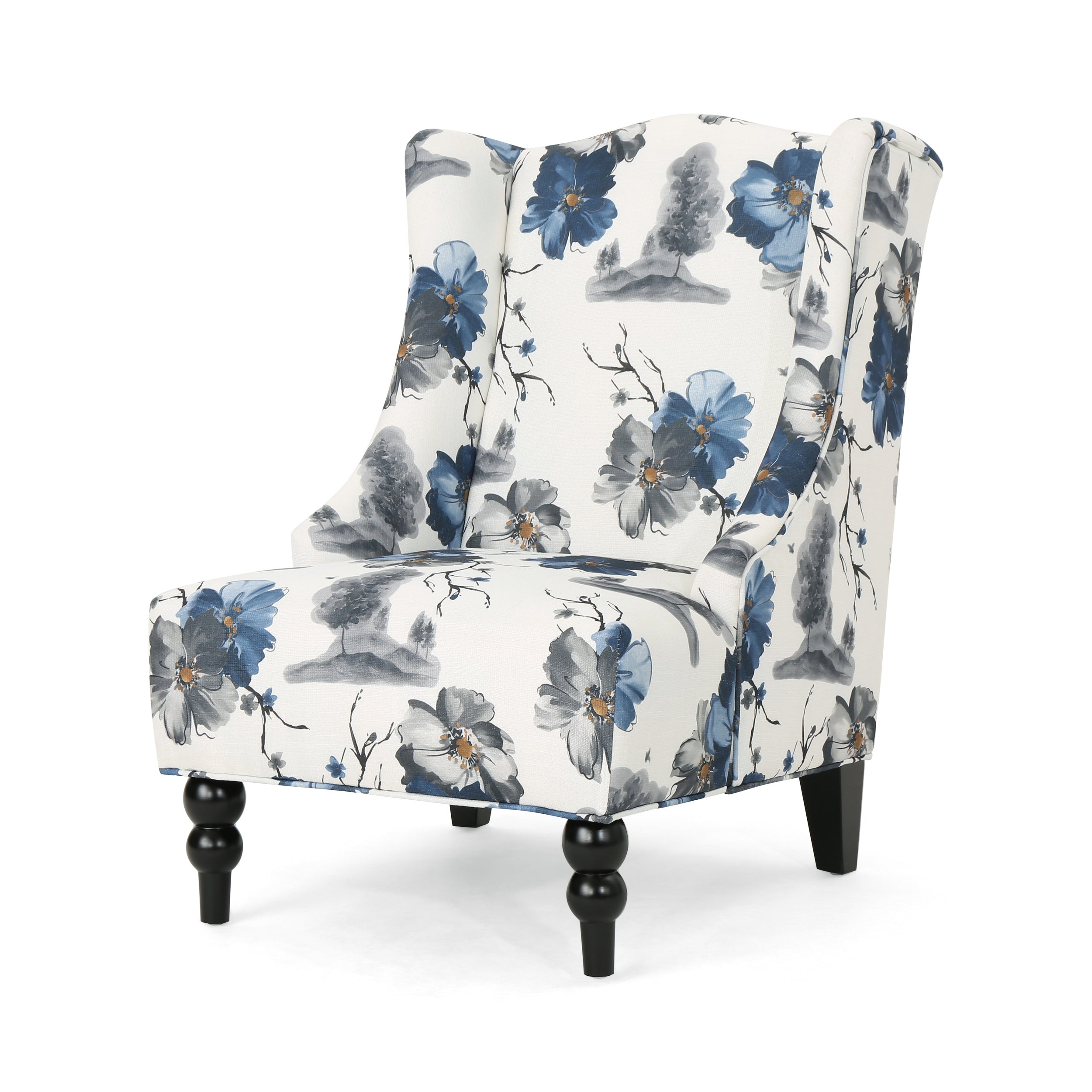 Alonso Wingback Fabric Club Chair