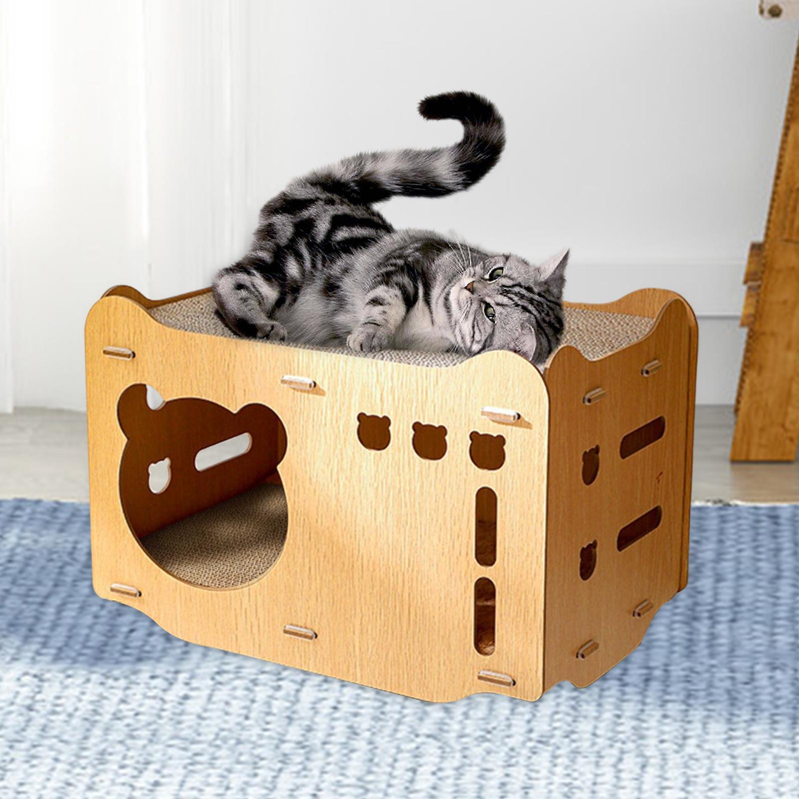 Cat Scratcher Bed Grinding Claw Scratch Pad Corrugated Scratching Board Cat Bed Wear Resistant Cardboard Cat House Prevents Furniture Damage ， 2 Cat Scratch Pad