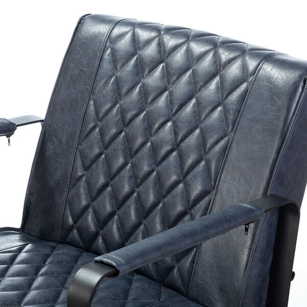 Lagash Mid Century Modern PU Leather Accent Armchair with Tufted Back by HULALA HOME