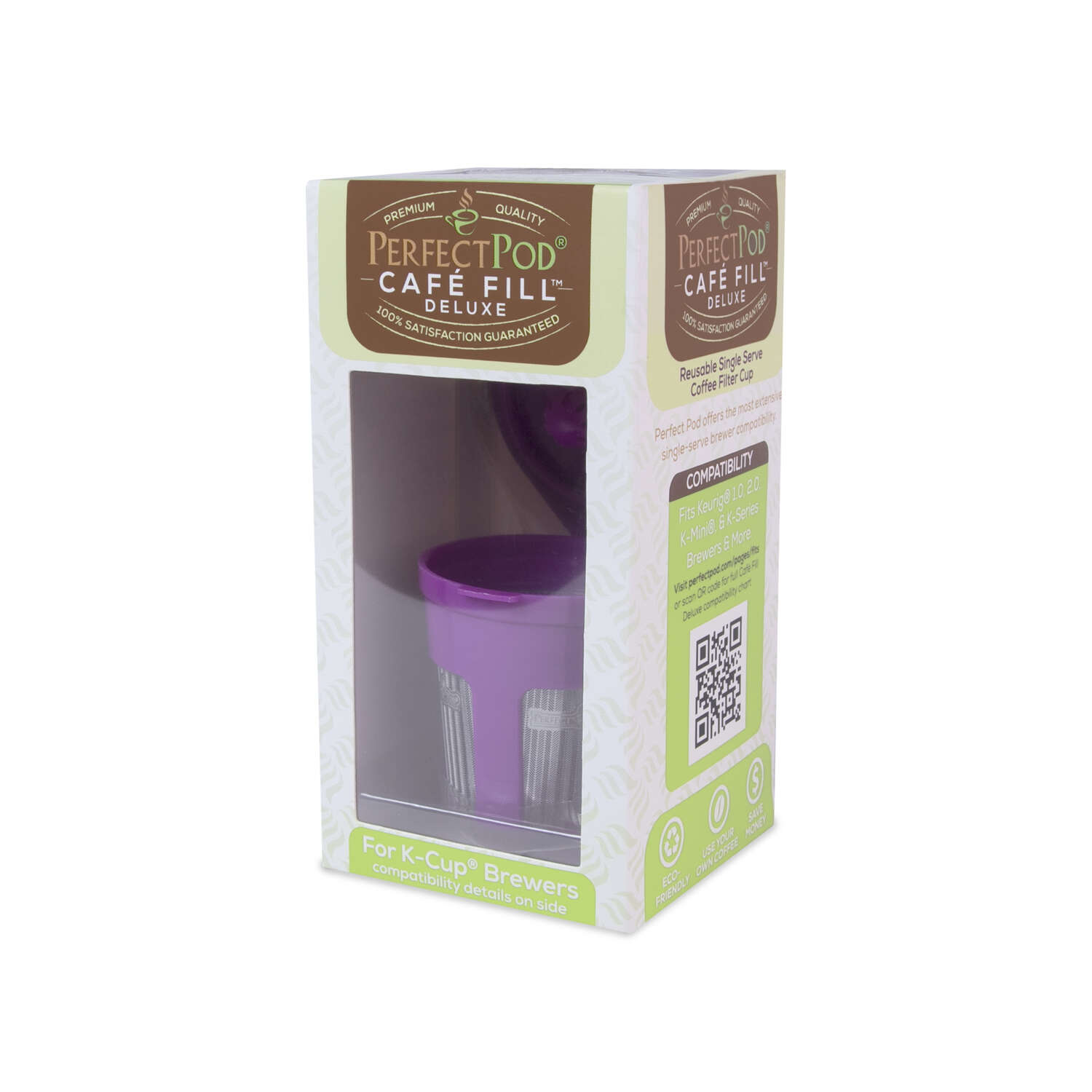 Perfect Pod Cafe-Fill Deluxe 1 cups Purple K Cup Reusable Coffee Filter 1 pk