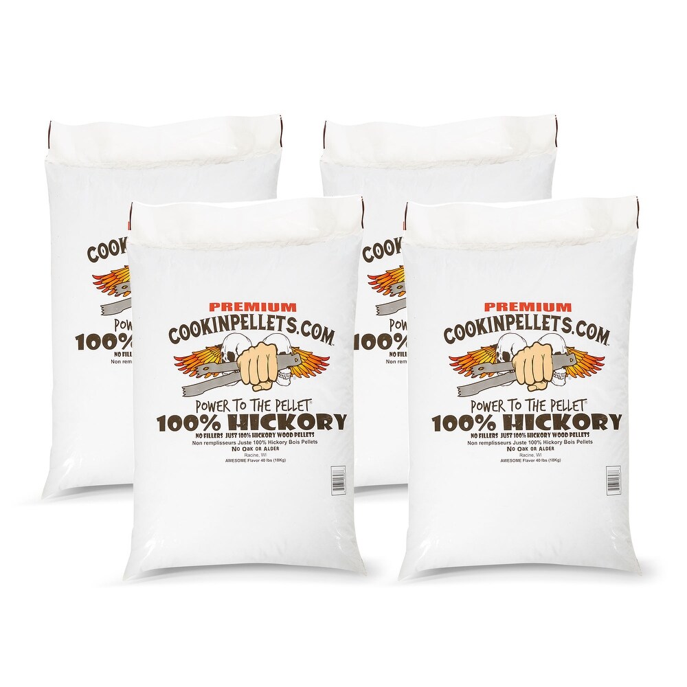 CookinPellets Premium Hickory Grill Smoker Wood Pellets  40 Lb Bag (4 Pack)