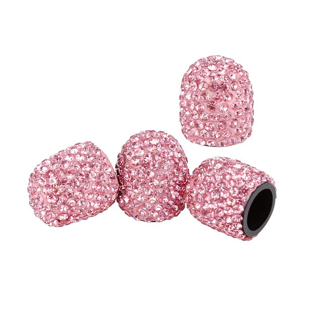 Unique Bargains Universal Faux Crystal Tire Valve Stem Caps Tyre Air Cover Bling