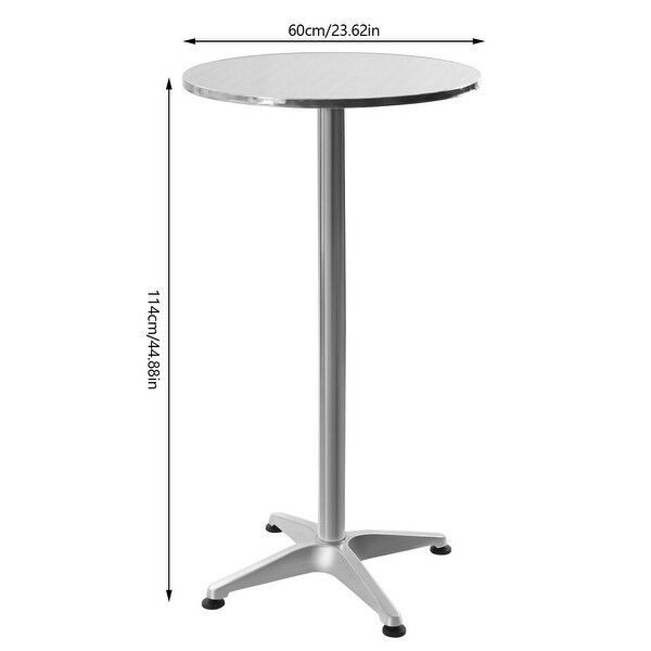 Round Folding Metal Bar Height Dining Table