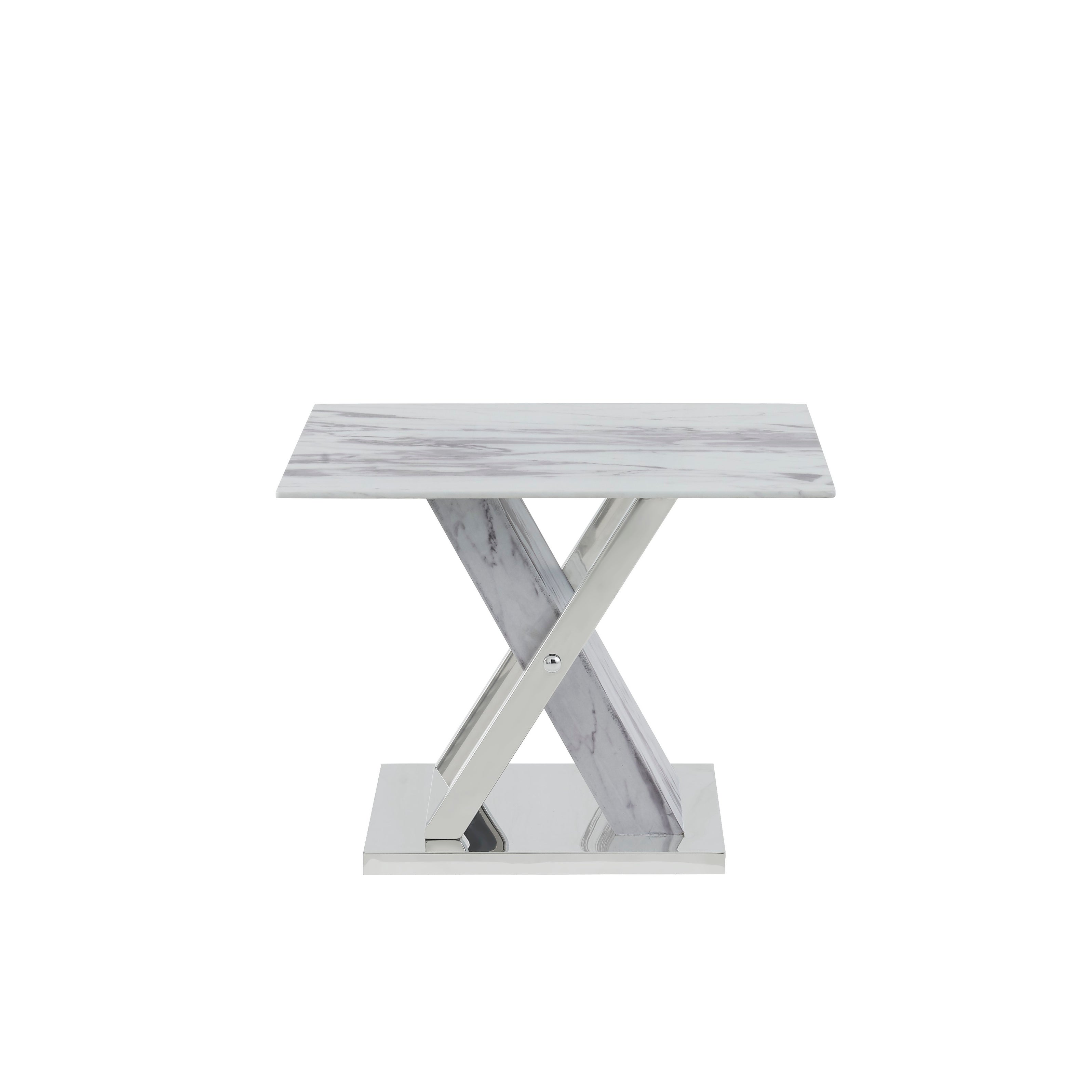 Global Furniture USA Marble Inspired End Table