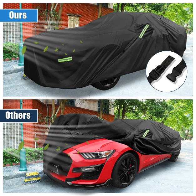 Unique Bargains Waterproof With Zipper Car Cover For Ford For Mustang Gt bullitt Black