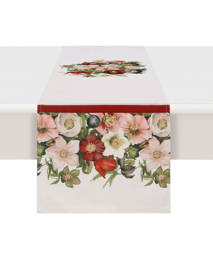 Laural Home Vintage Petals 13x72 Table Runner