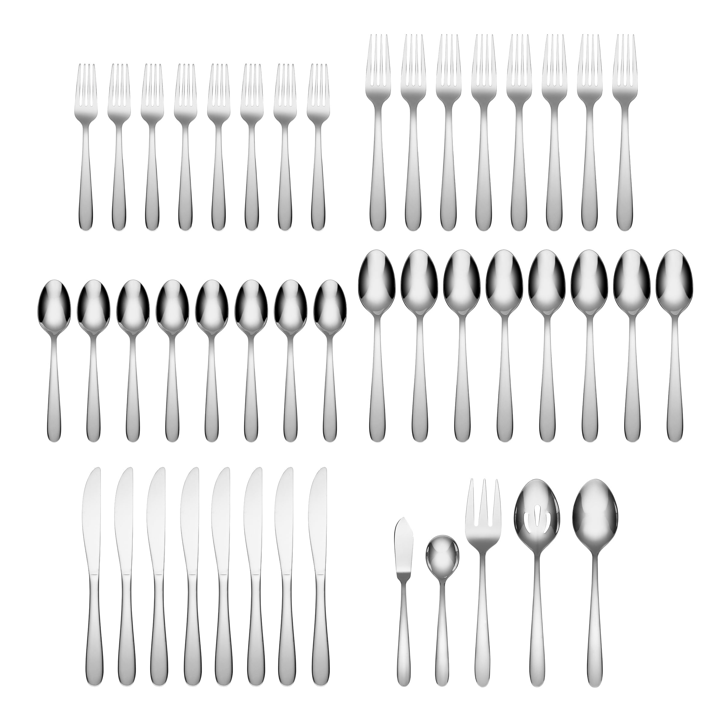 Jude Mirror 45-Piece Flatware Set