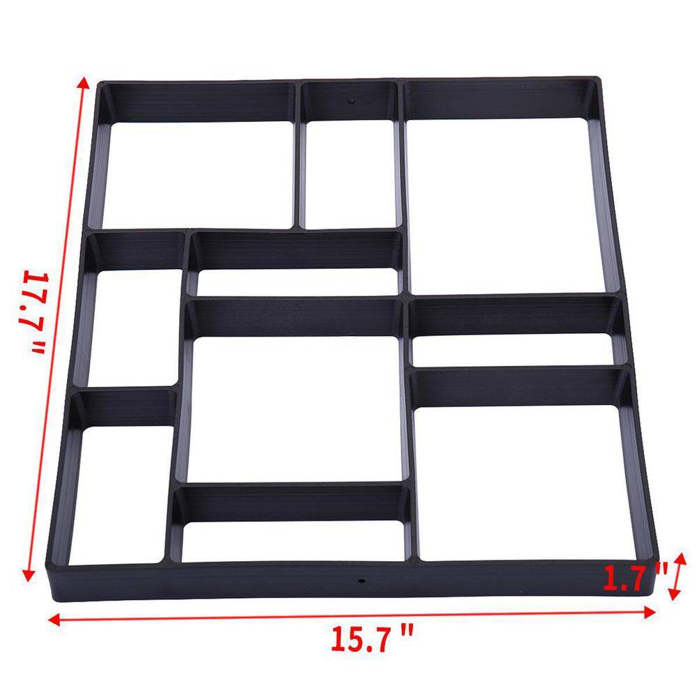 JAXPETY Cement Mold Concrete Stepping Stone DIY Paver Mold Kit Walk Maker for Patio and Garden（2-Pieces） 2*HG61A0383-T01