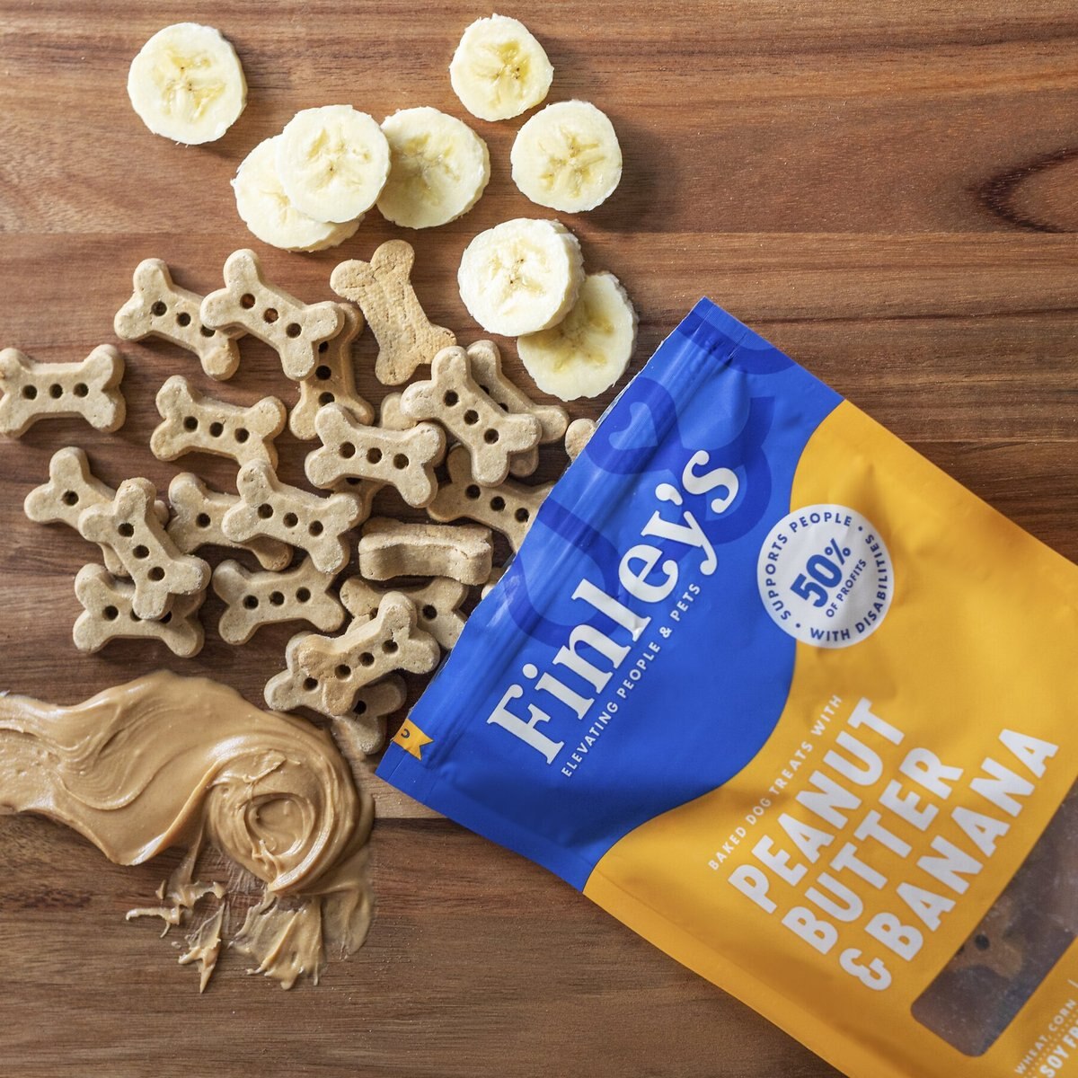 Finley's Barkery Wheat-Free Peanut Butter and Banana Crunchy Biscuit Dog Treats