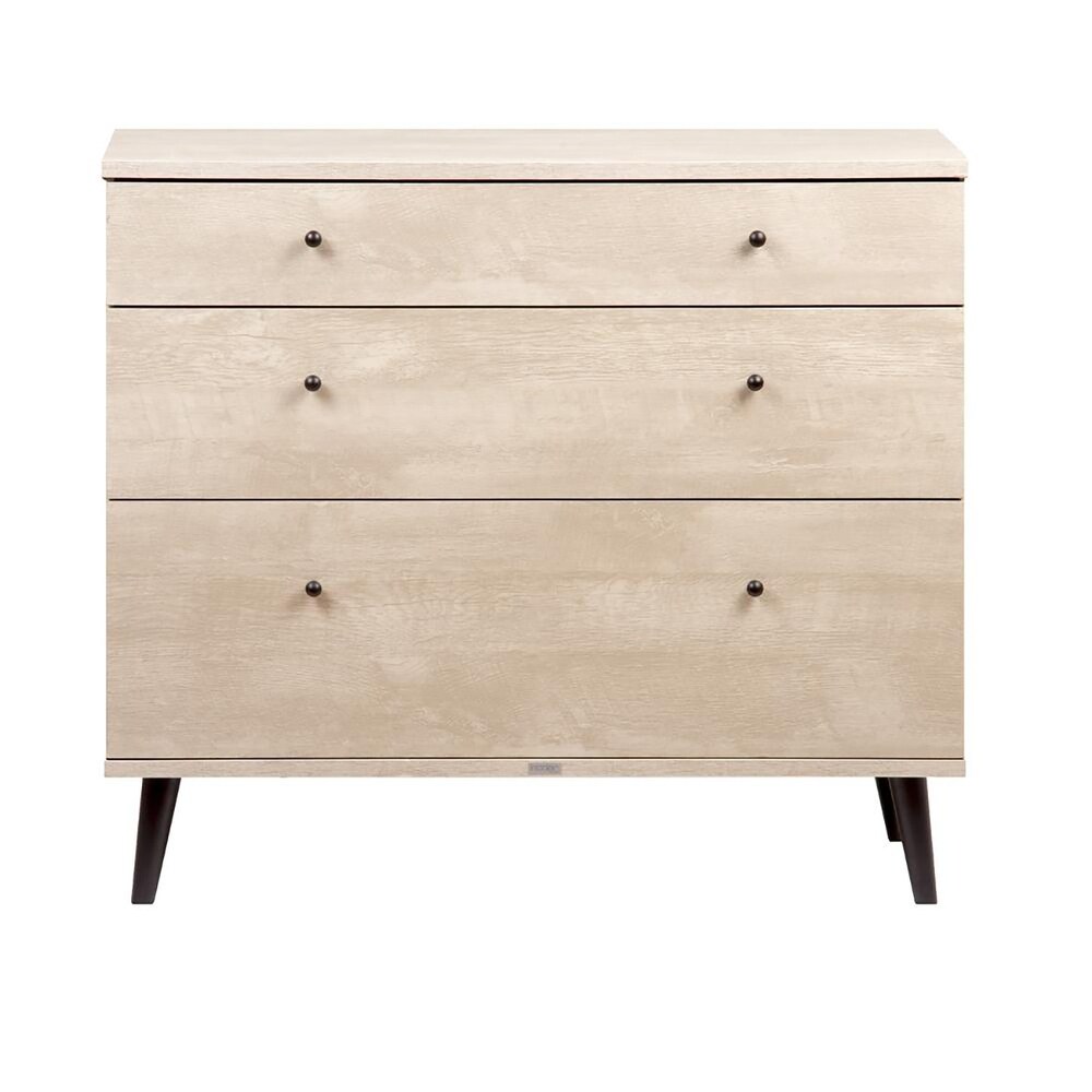 Midtown Concept 3 Drawer Dresser Bedroom Storage Three Drawer Chest MDF Wood