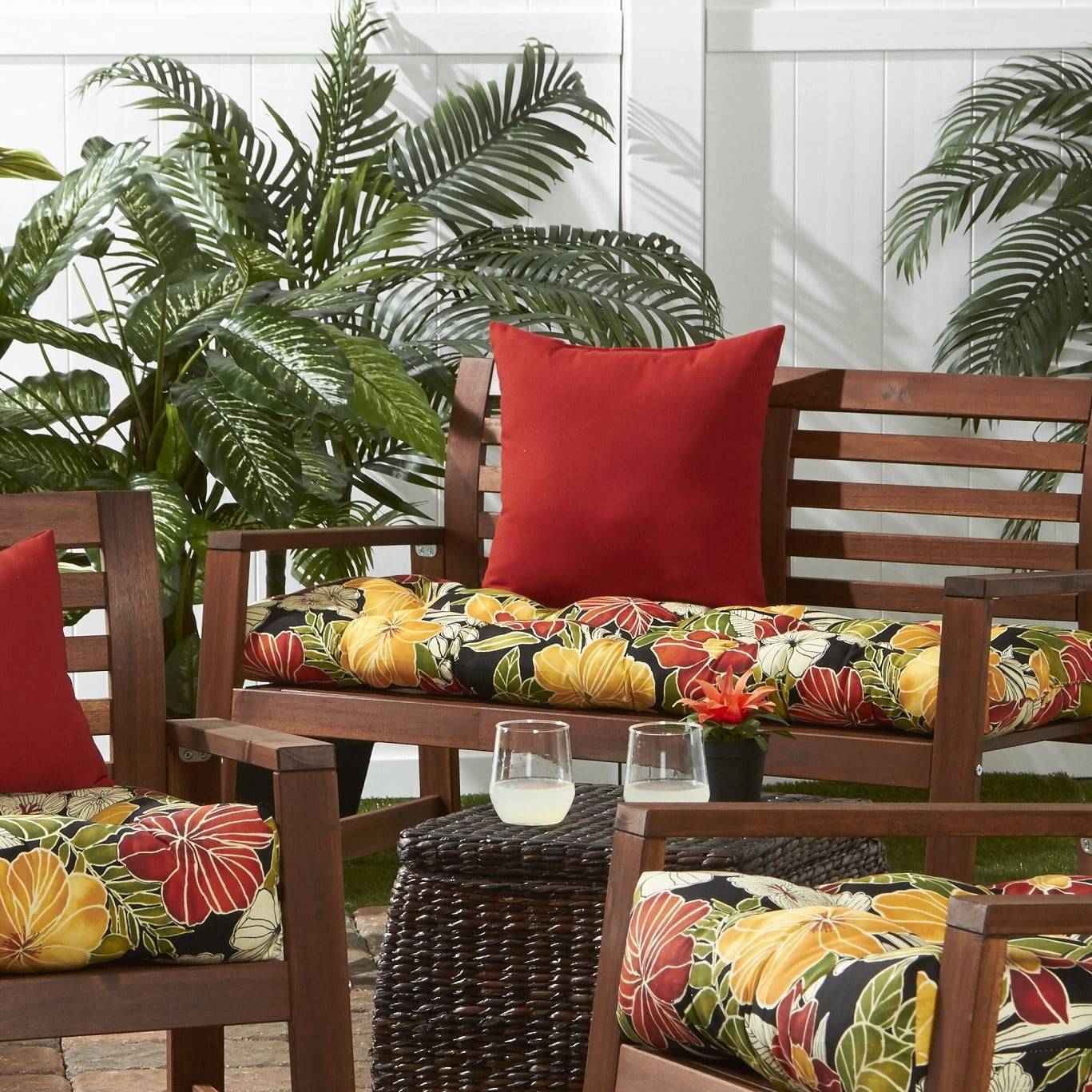 Greendale Home Fashions Salsa 17" Square Outdoor Throw Pillow (Set of 2)