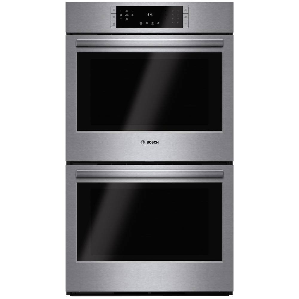 Bosch 800 Series 30 in Built-In Electric Convection Double Wall Oven in Stainless Steel w True Convection Cooking Self-Clean HBL8651UC