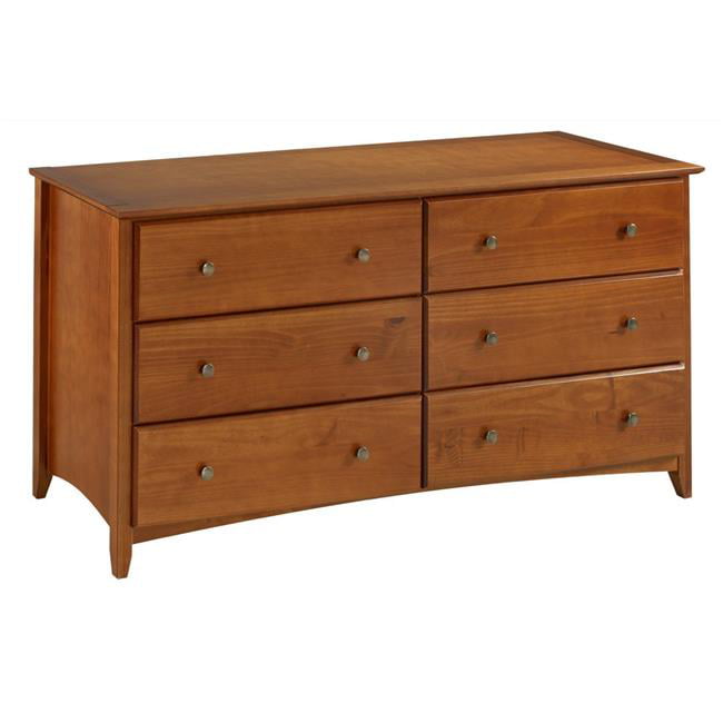 Furniture  Shaker Style 6 Drawer Dresser - Cherry