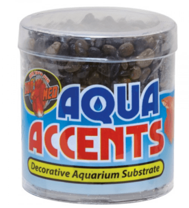 Zoo Med Aqua Accents Decorative Substrate - Dark River Pebbles - 0.5 lb