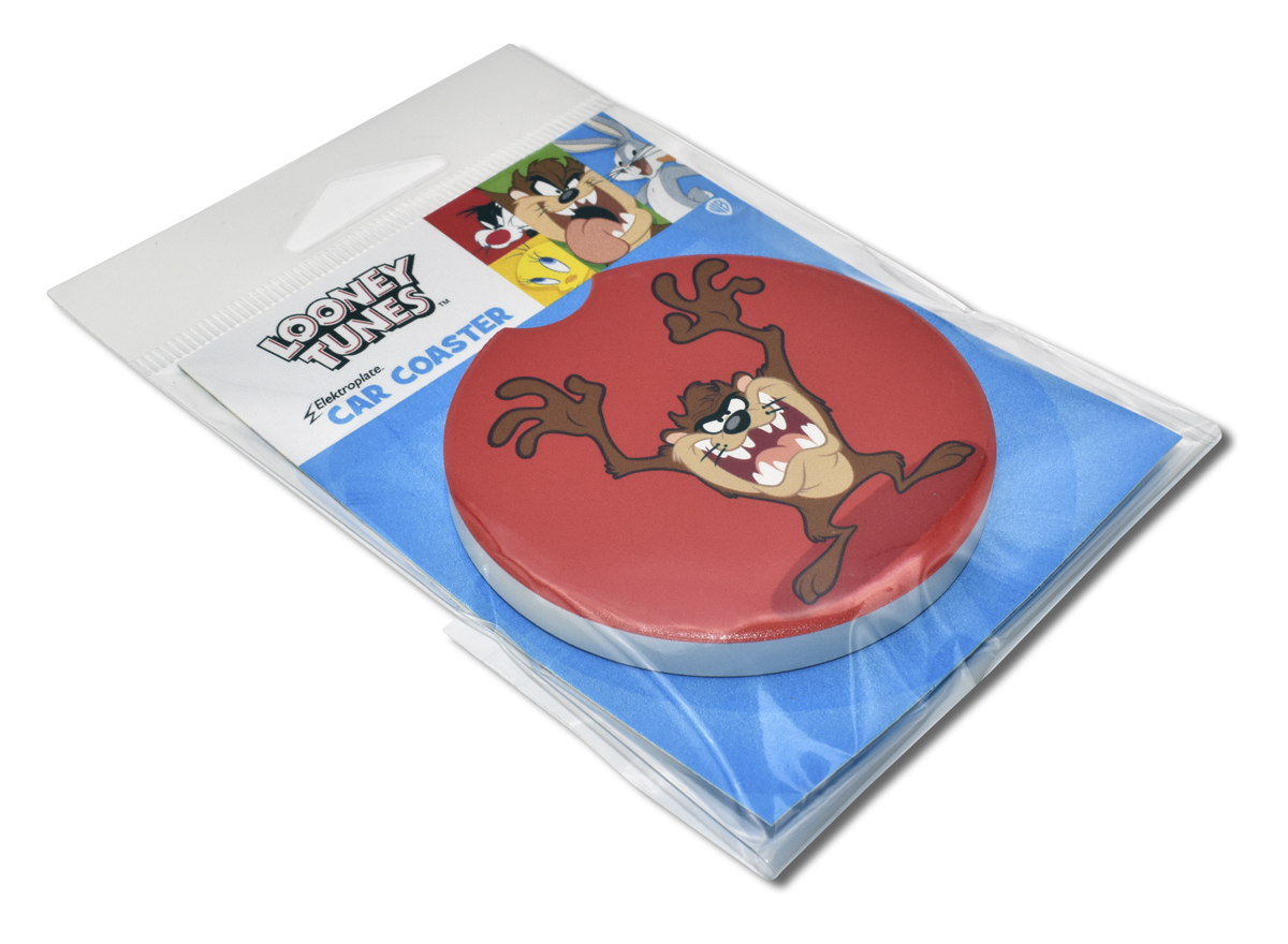 Looney Tunes Tasmanian Devil Car Coaster - 2 Pack