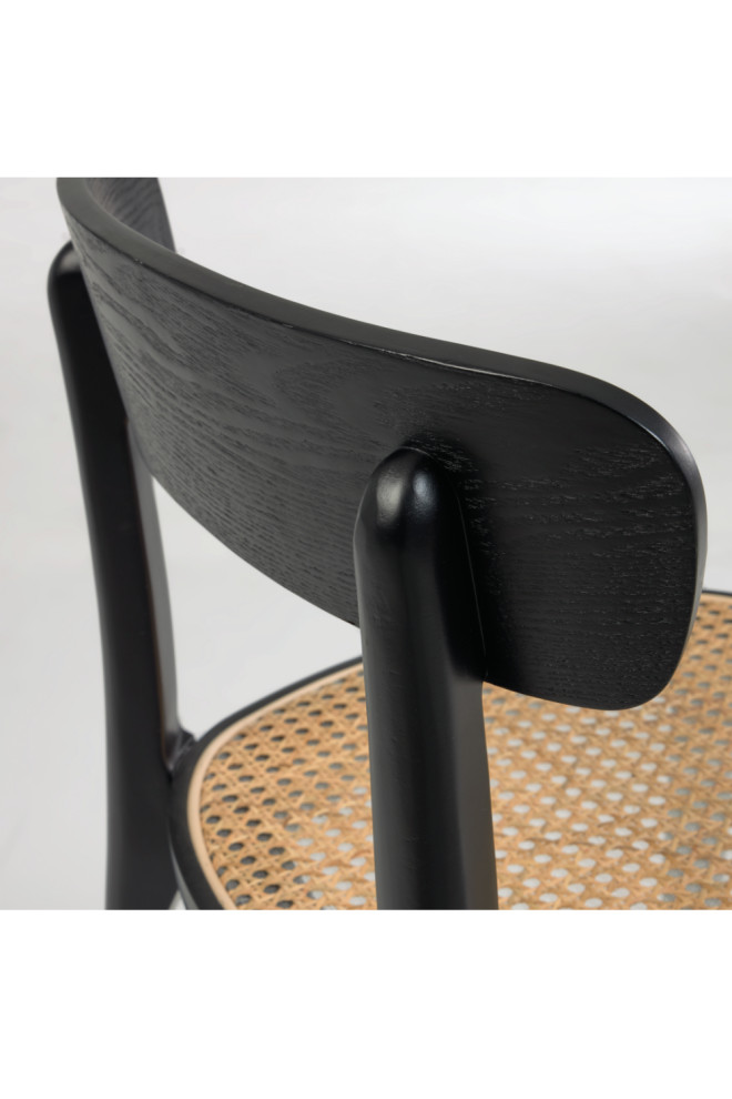 Black Beech and Rattan Dining Chair  2  La Forma Romane   Tropical   Dining Chairs   by Oroa   Distinctive Furniture  Houzz