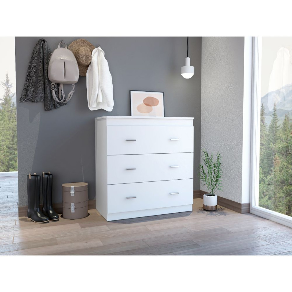 Dove Three Drawers   Transitional   Accent Chests And Cabinets   by FM FURNITURE LLC  Houzz