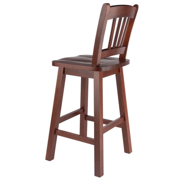 Fina Swivel Seat Counter Stool， Walnut