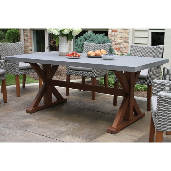 Nadine 7pc Composite and Eucalyptus Dining Set