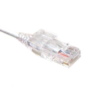 Micro Connectors Inc 7 ft. CAT 6A 10 Gbps UTP 28 AWG Ultra Slim Ethernet Cable White (5-Pack) E09-007W-SL5