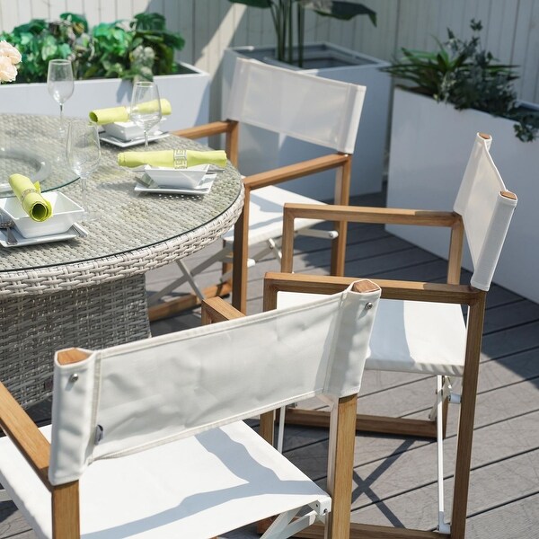 Modern Aluminum 7Piece Outdoor Rattan Dining Set