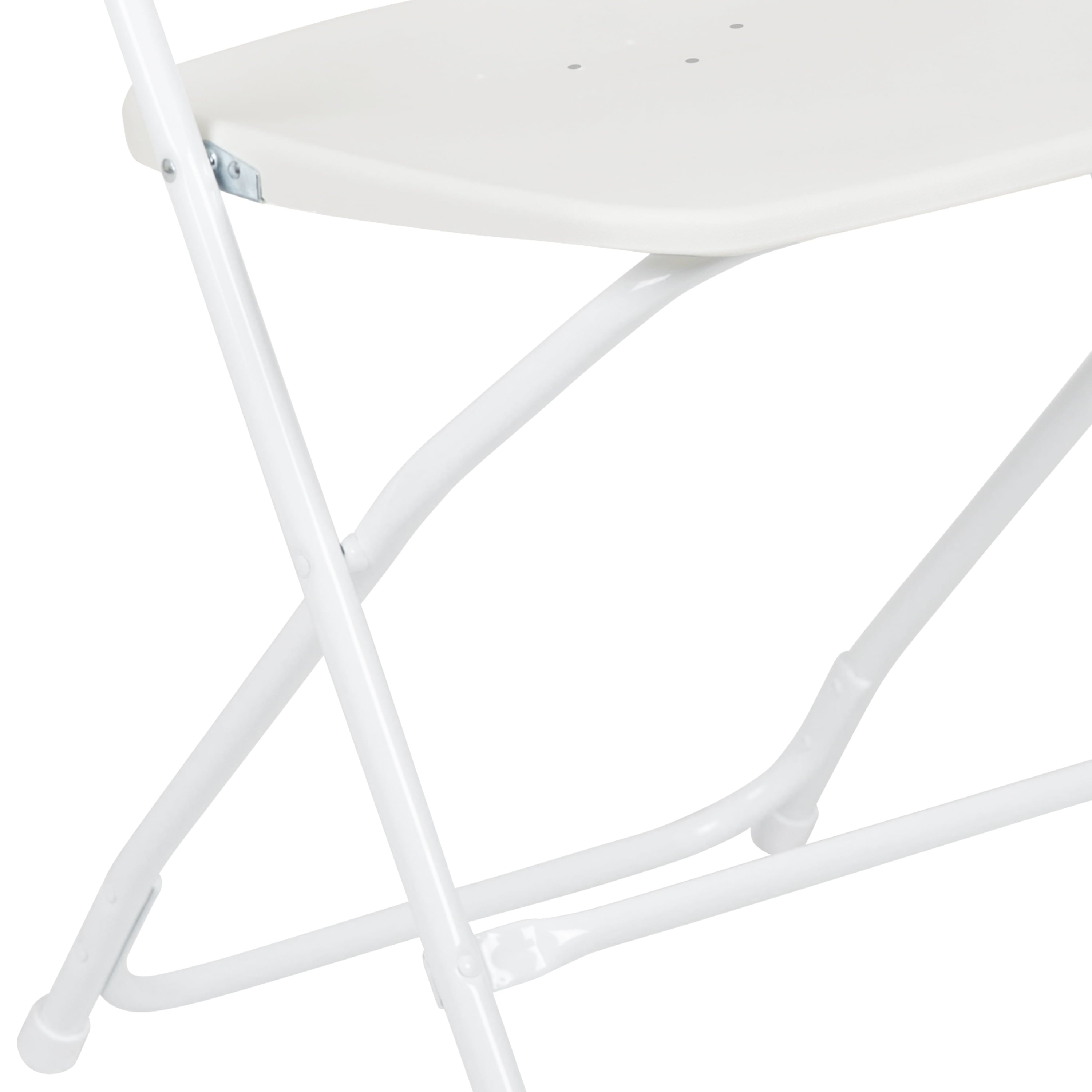 Flash Furniture Hercules™ Series Plastic Folding Chair - White - 10 Pack 650LB Weight Capacity Comfortable Event Chair-Lightweight Folding Chair