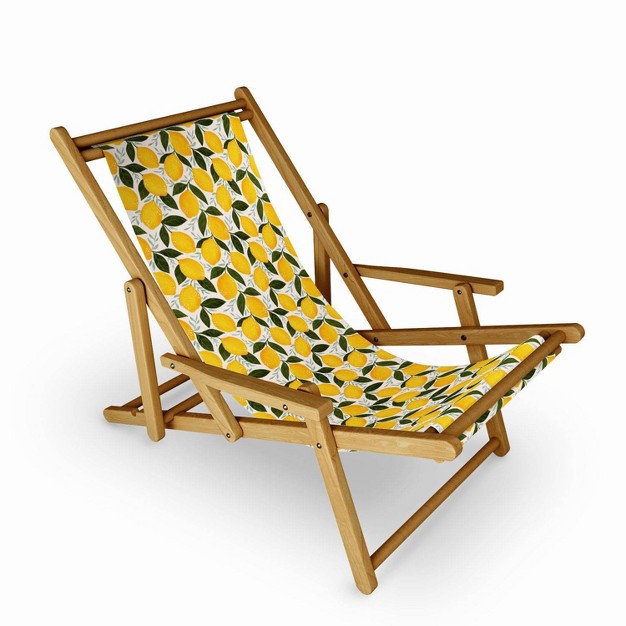 Avenie Mediterranean Summer Lemons Sling Chair Deny Designs