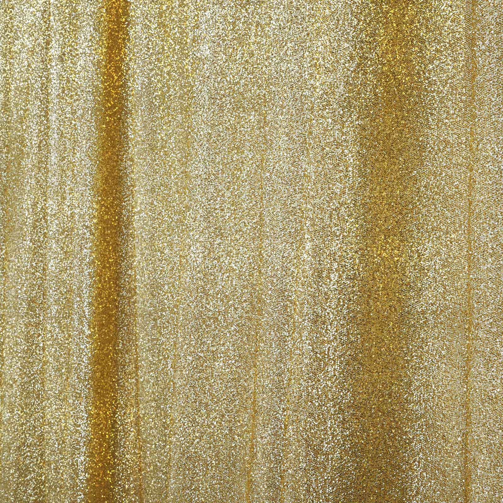 Champagne Metallic Shimmer Tinsel Backdrop Drape Curtain, Event Background Divider Panel - 20ftx10ft