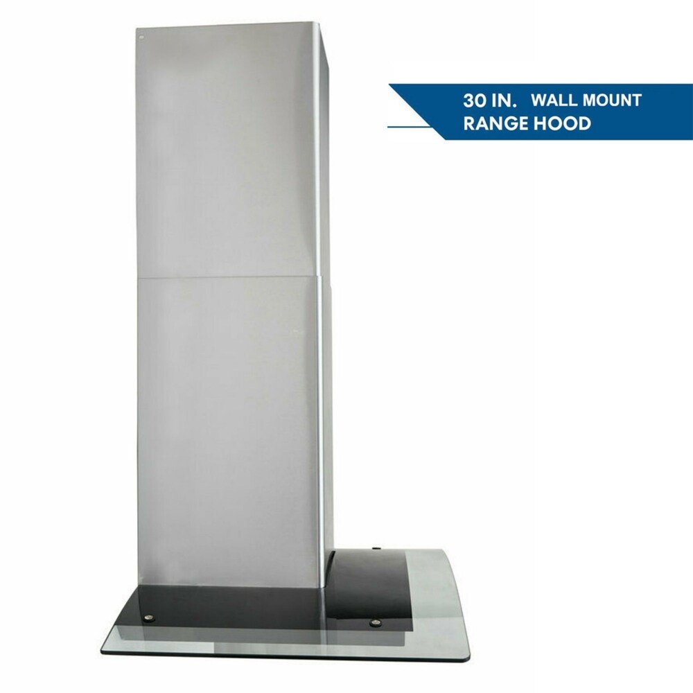 30 inch Wall Mounted Range Hood 700CFM Tempered Glass Touch Panel Control Vented LEDs