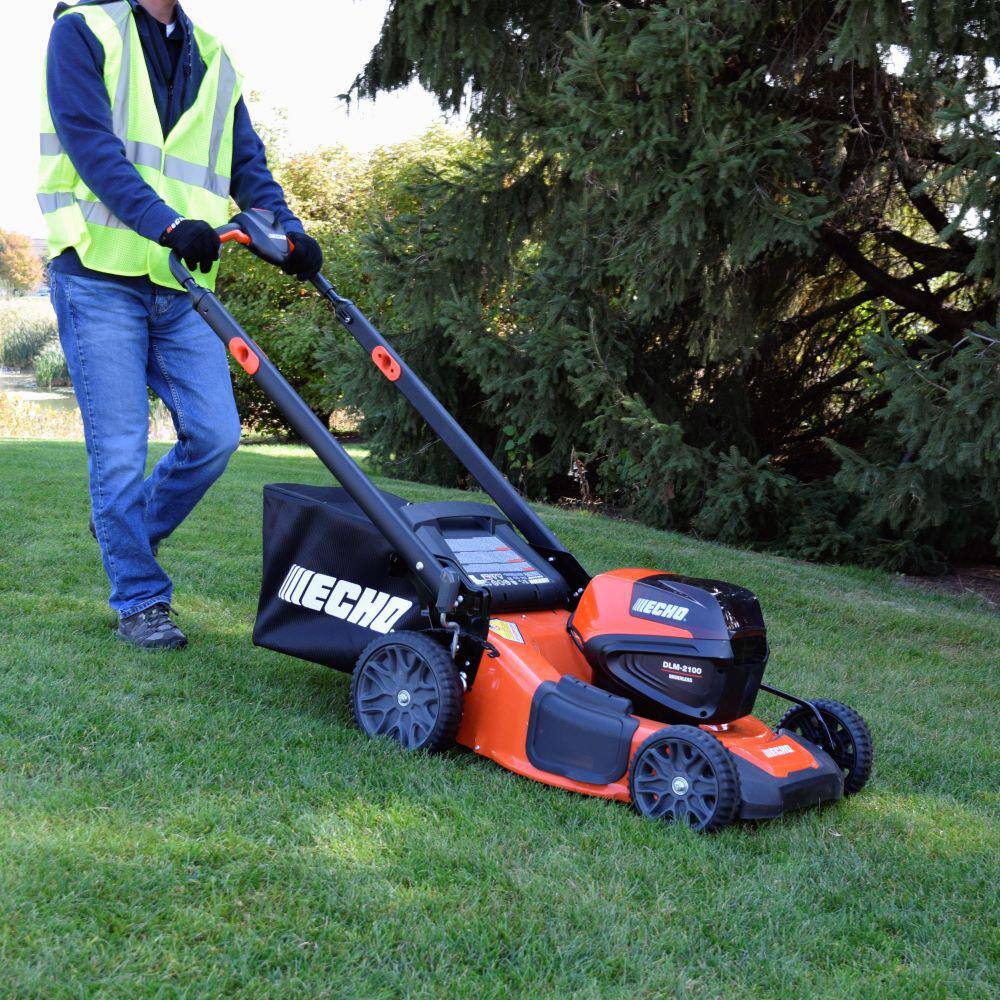 ECHO eFORCE 21 in. 56-Volt Cordless Battery Walk Behind Push Lawn Mower Tool Only DLM-2100BT