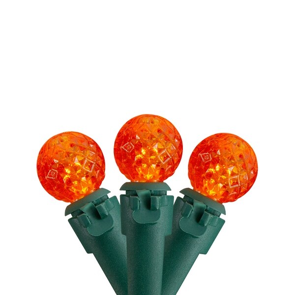 50 Count Orange LED G12 Berry Mini Christmas Lights