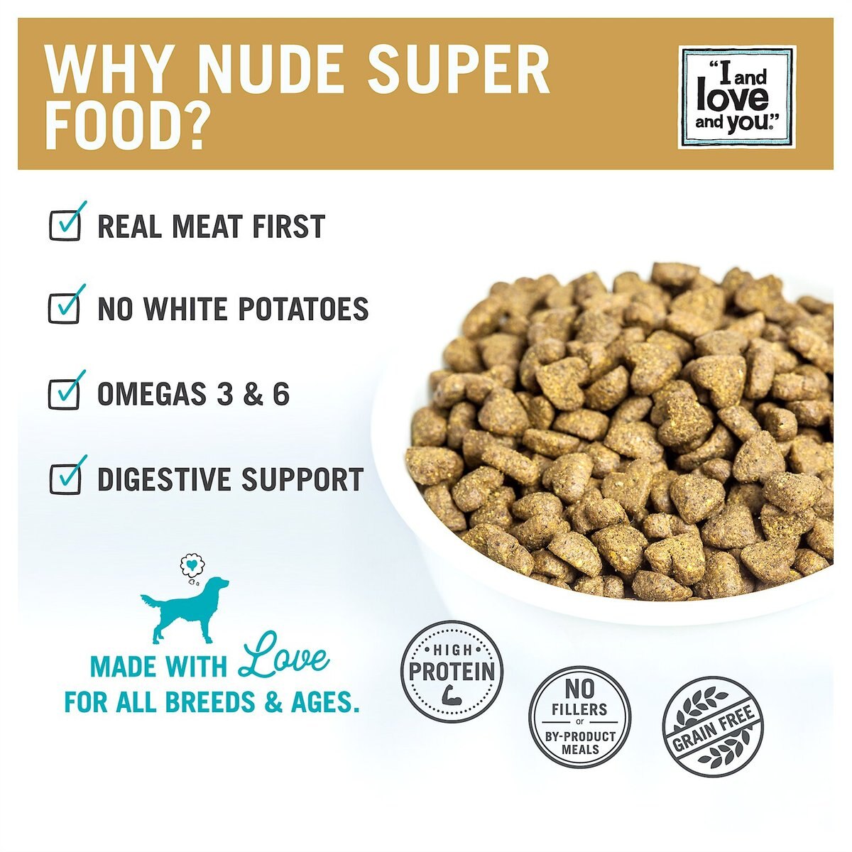 I and Love and You Nude Food Grain-Free Simply Sea Dry Dog Food