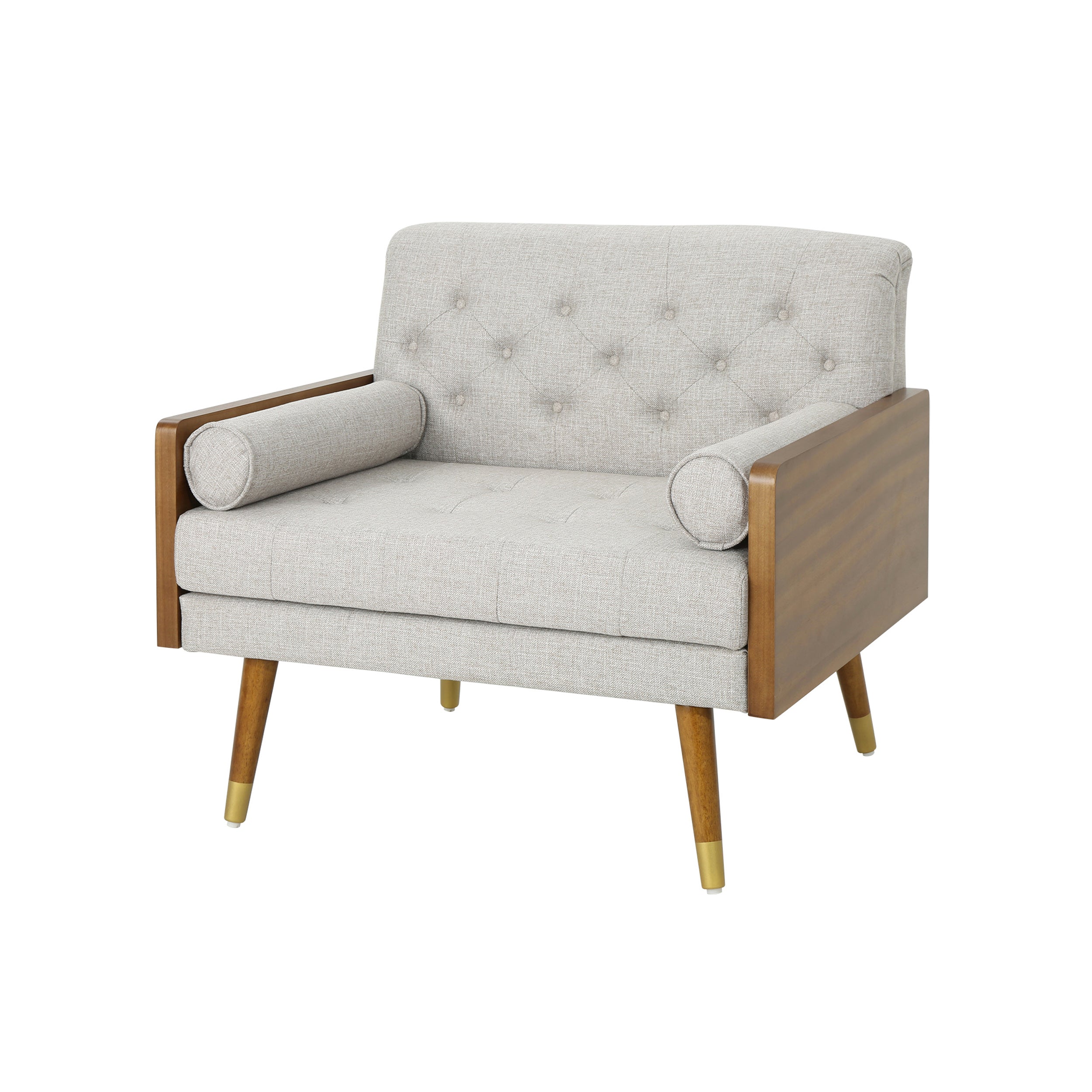 Greta Mid Century Modern Fabric Club Chair