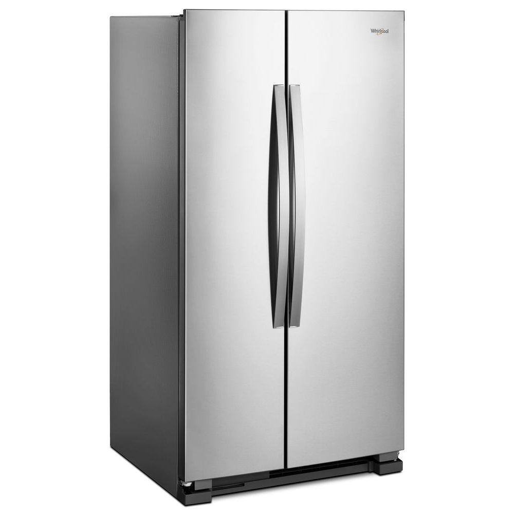 Whirlpool 25 cu. ft. Side by Side Refrigerator in Monochromatic Stainless Steel WRS315SNHM