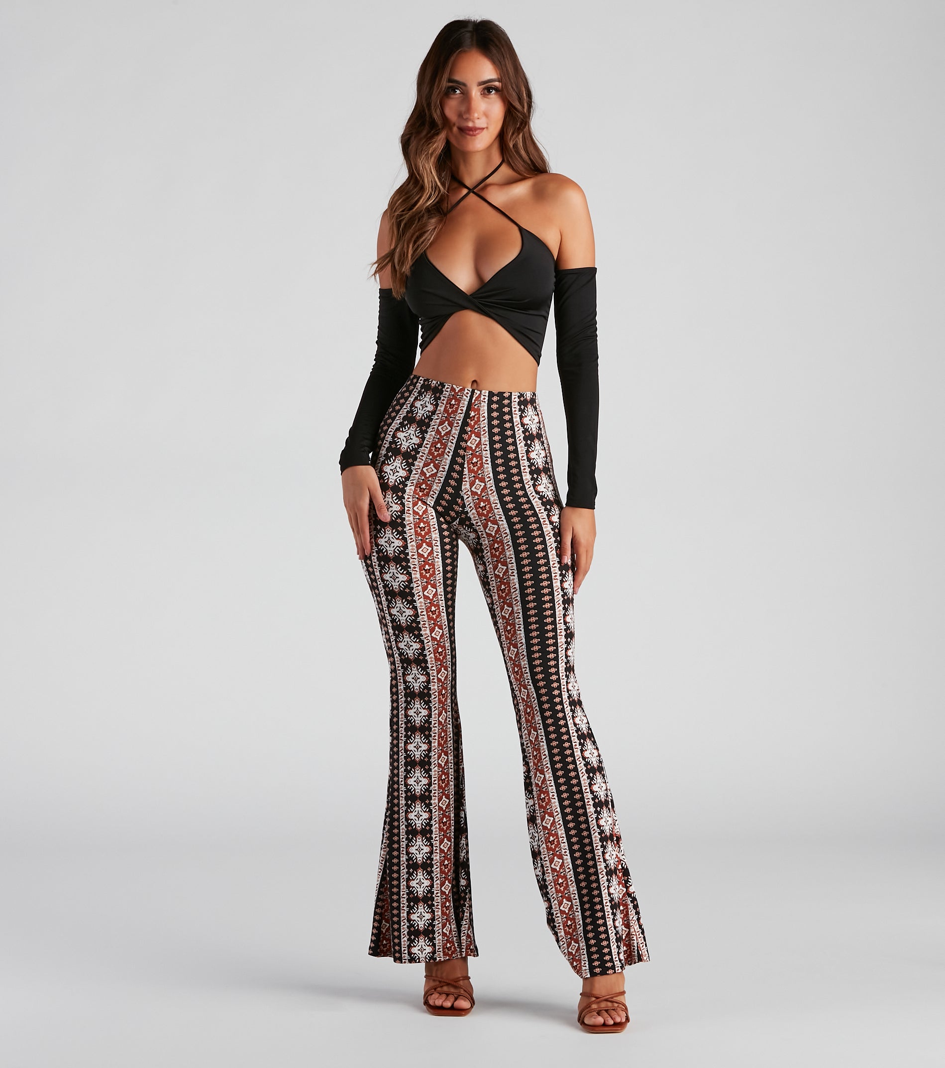 Hit Of The Night Halter Crop Top