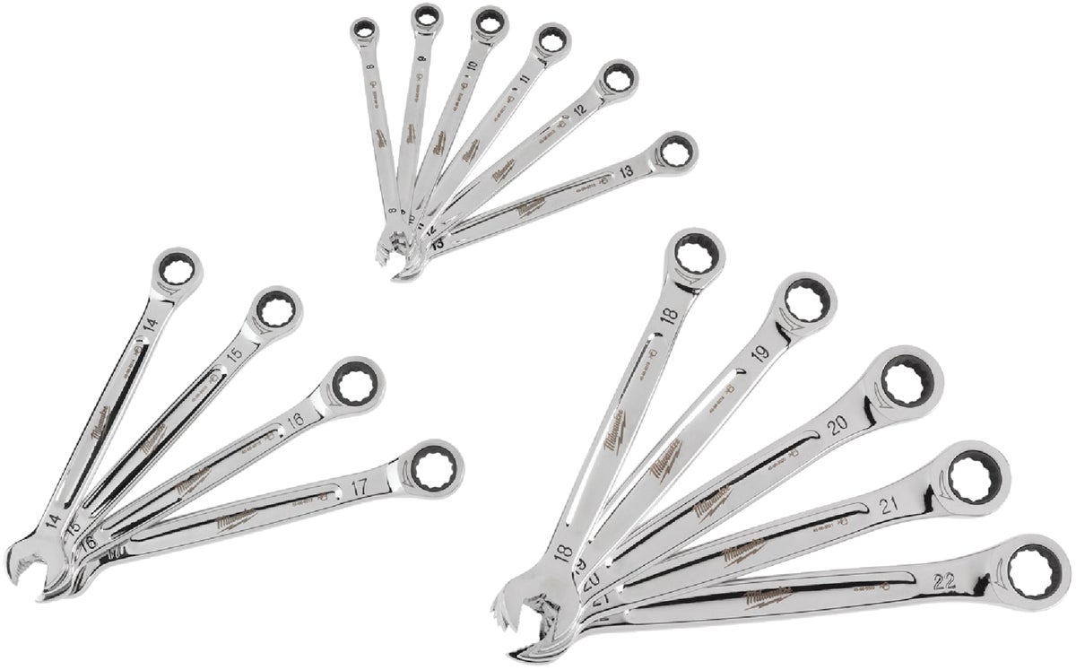 MW 15-Piece Metric Ratcheting Combination Wrench Set