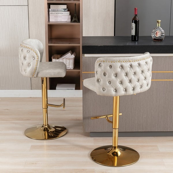 Swivel Barstools Adjusatble Height for Home Pub 2pcs